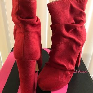 Michael Antonio Malone Red Suede Boots